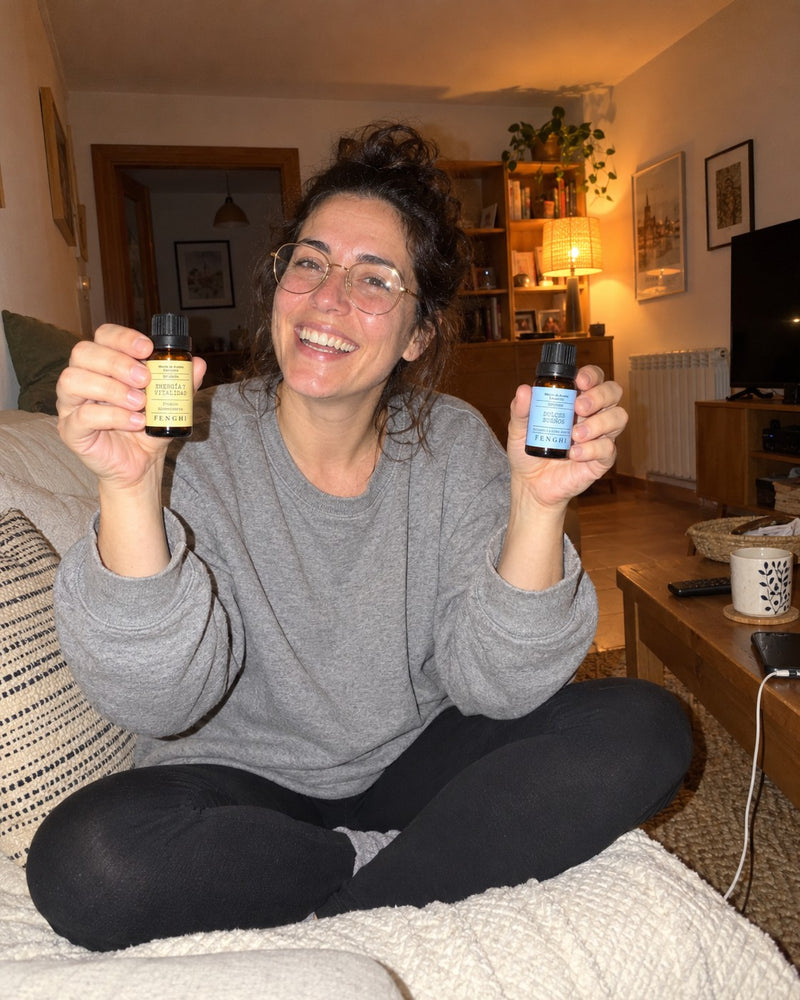 En el sofá por la noche, con Energía y Vitalidad y Dulces Sueños