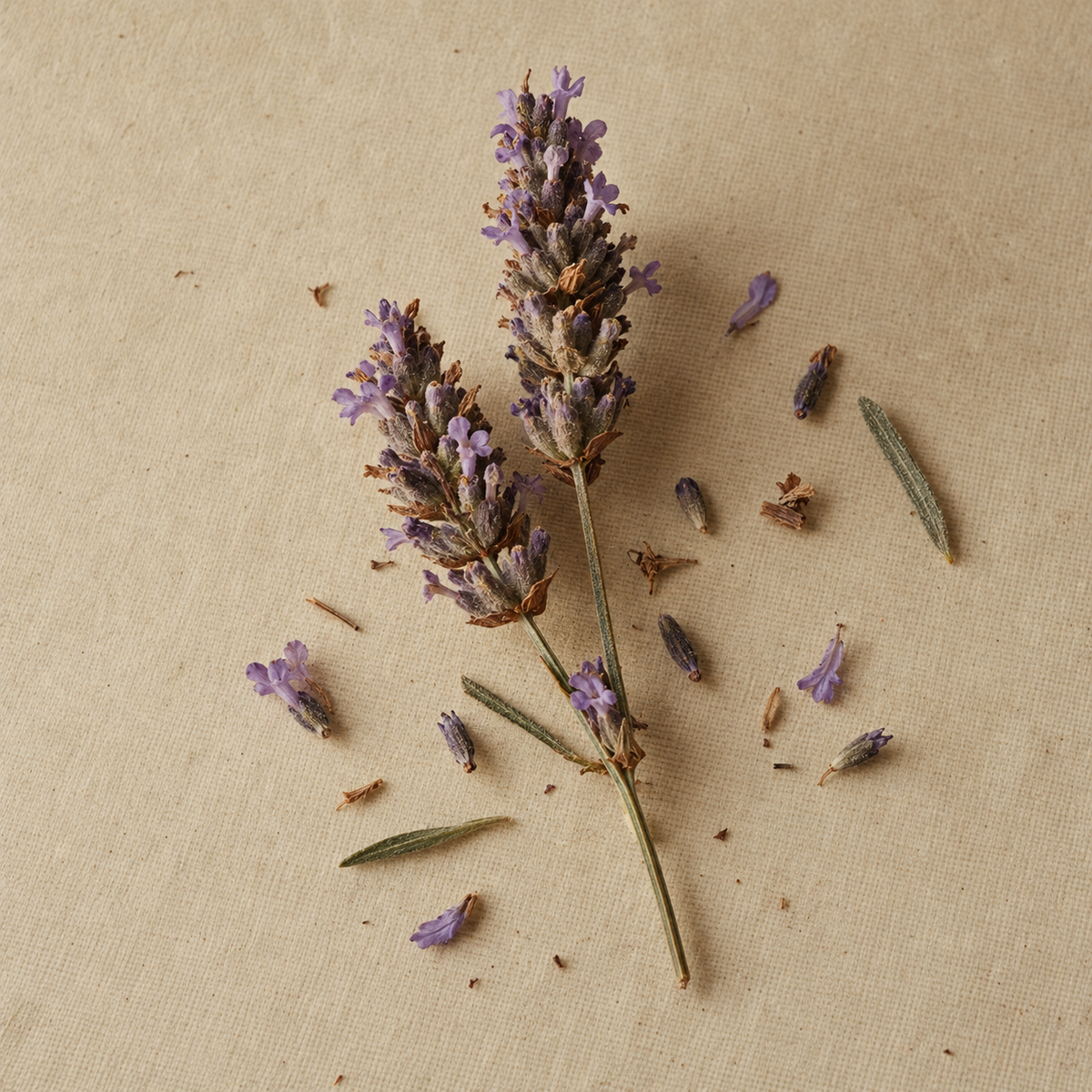 Espigas de lavandín en un campo en flor