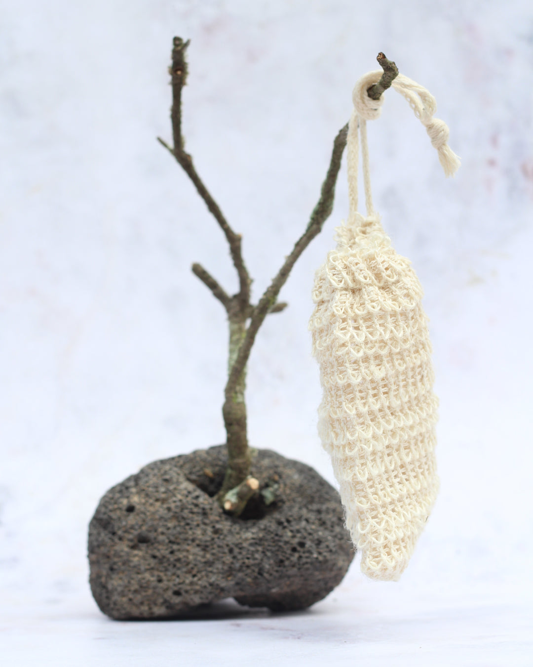 Funda de sisal y guante exfoliante